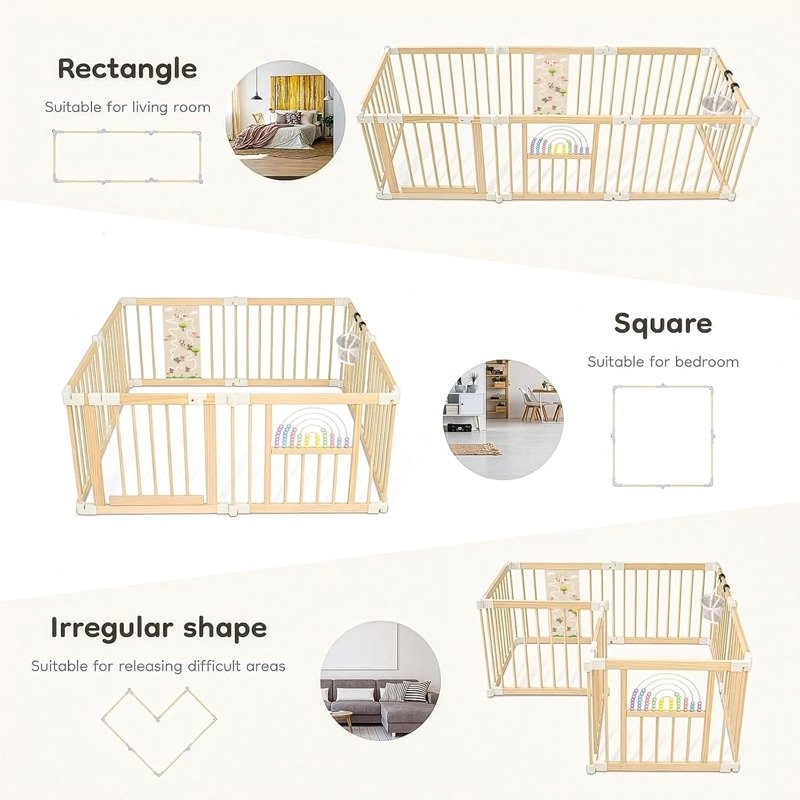 Toddler playing inside the Ulnxiy playpen